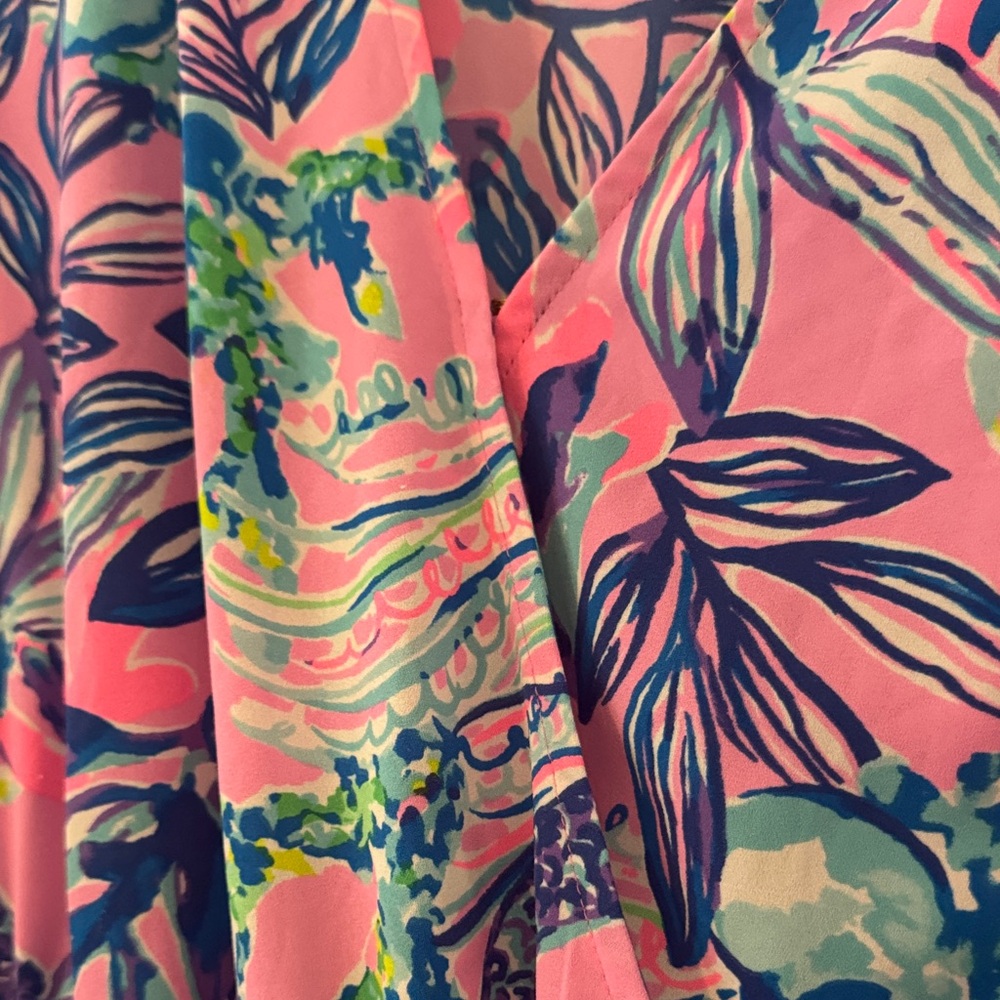 Lilly Pulitzer Pink and Blue Floral Dress - Picture 4 of 7